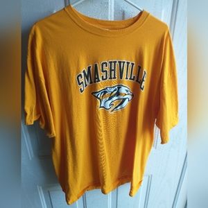 Yellow Nashville Preds Smashville T-shirt 2xl